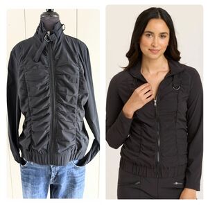 XCVI Wearables "momentum" performance ruched jacket sz L